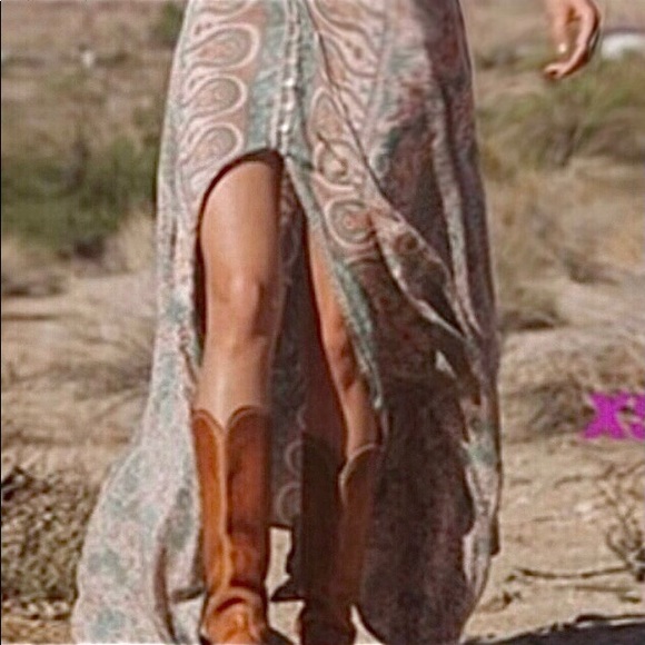 NEW! Boho dress /vintage western /chiffon/ button dress - Picture 5 of 10